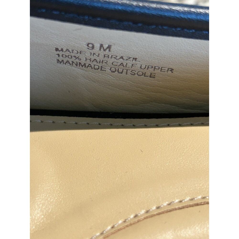 TALBOTS Leopard Print Calf Hair Leather Ballet Flat Cap Toe Women 9 Brazil EUC - Picture 8 of 12
